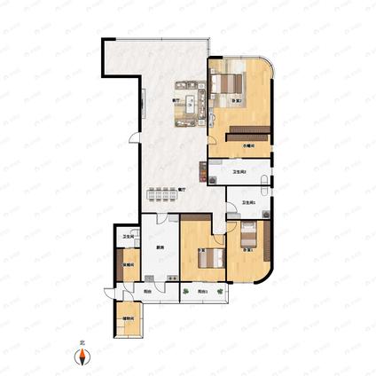 北京东南4室2厅融侨外滩壹号4室2厅 | 233㎡ | 东 南 | 融侨外滩壹号高楼层/共40层