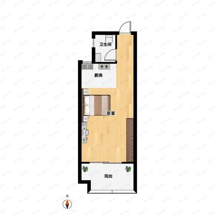 北京东1室1厅阳光城悠澜郡二区1室1厅 | 45㎡ | 东 | 阳光城悠澜郡二区低楼层/共28层