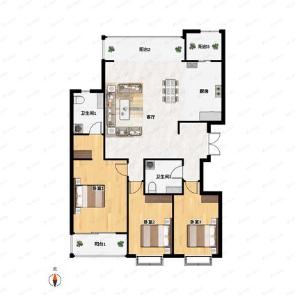 北京新华联丽港3室2厅156.73平高楼层/共15层